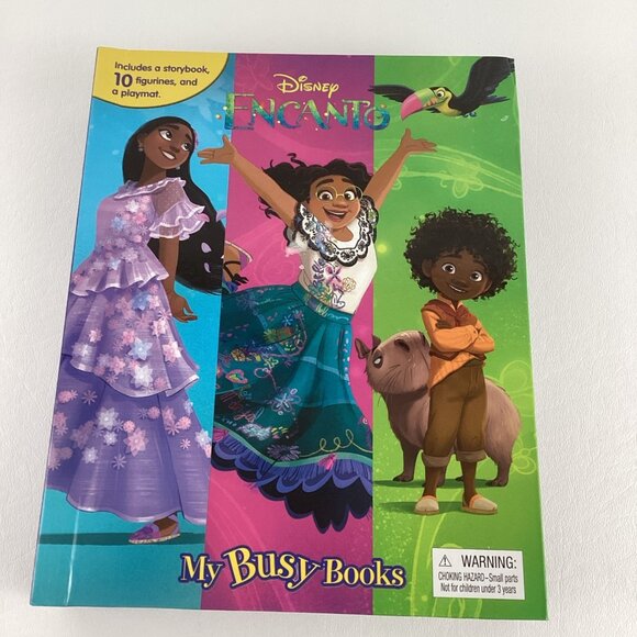 Disney Encanto My Busy Books Storybook 10pc Figures Playmat Mirabel Isabela - Picture 1 of 8